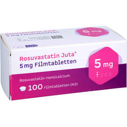 Abbildung: Rosuvastatin Juta 5 mg Filmtabletten 100 St, Filmtabletten PZN 17971854