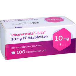 Abbildung: Rosuvastatin Juta 10 mg Filmtabletten 100 St, Filmtabletten PZN 17971877
