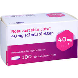 Abbildung: Rosuvastatin Juta 40 mg Filmtabletten 100 St, Filmtabletten PZN 17971920