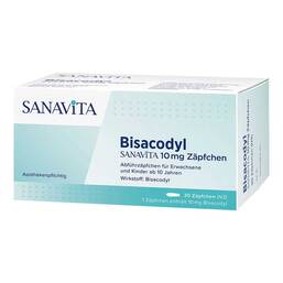 Abbildung: Bisacodyl Sanavita 10 mg Zäpfchen 30 St, Suppositorien PZN 17975208