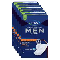 Abbildung: TENA® MEN ACTIVE FIT Level 3 Einlagen bei Inkontinenz 6X16 St PZN 17981775