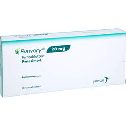 Abbildung: Ponvory 20 mg Filmtabletten 28 St, Filmtabletten PZN 17982303