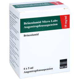 Abbildung: Brinzolamid Micro Labs 10 mg / ml Augentropfensuspension  6X5 ml, Augentropfen PZN 17982941