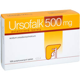 Abbildung: Ursofalk 500 mg Filmtabletten 100 St, Filmtabletten PZN 17982964