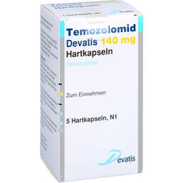 Abbildung: Temozolomid Devatis 140 mg Hartkapseln 5 St, Hartkapseln PZN 17983449
