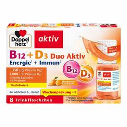 Abbildung: Doppelherz B12 + D3 Duo Aktiv Trinkampullen Trinkampullen, 8 St PZN 17987051