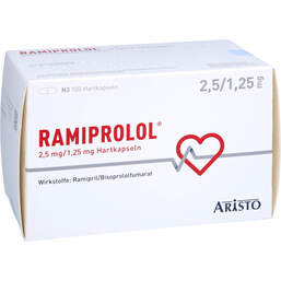 Abbildung: Ramiprolol 2,5 mg / 1,25 mg Hartkapseln 100 St, Hartkapseln PZN 17992537