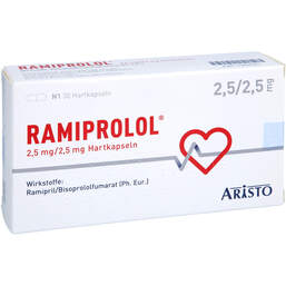 Abbildung: Ramiprolol 2,5 mg / 2,5 mg Hartkapseln 30 St, Hartkapseln PZN 17992543