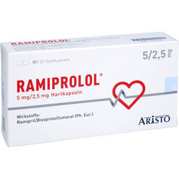 Abbildung: Ramiprolol 5 mg / 2,5 mg Hartkapseln 30 St, Hartkapseln PZN 17992595