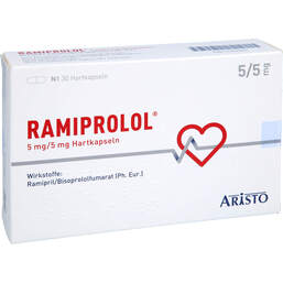 Abbildung: Ramiprolol 5 mg / 5 mg Hartkapseln 30 St, Hartkapseln PZN 17992632