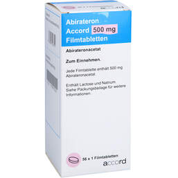 Abbildung: Abirateron Accord 500 mg Filmtabletten 56 St, Filmtabletten PZN 17997322