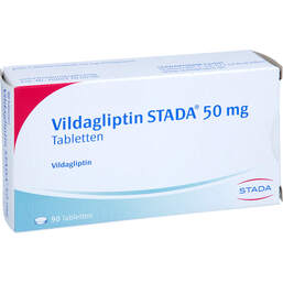 Abbildung: Vildagliptin STADA 50 mg Tabletten 90 St, Tabletten PZN 17999462