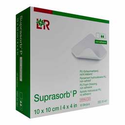 Abbildung: Suprasorb P PU-Schaumv.nicht klebend 10x10 cm 10 St, Verband PZN 18001052