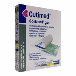 Abbildung: Cutimed Sorbact Gel Kompressen 7,5x7,5 cm 10 St, Kompressen PZN 18003571