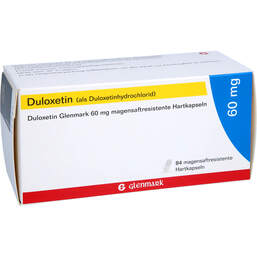 Abbildung: Duloxetin Glenmark 60 mg magensaftresistent Hartkapseln 84 St, Magensaftresistente Hartkapseln PZN 18009349