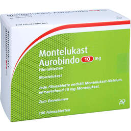 Abbildung: Montelukast Aurobindo 10 mg Filmtabletten 100 St, Filmtabletten PZN 18010499