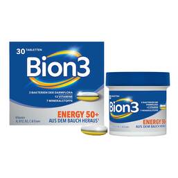 Abbildung: BION3 50 + Energy Tabletten 30 St, Tabletten PZN 18010789