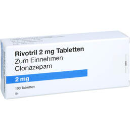 Abbildung: Rivotril 2 mg Tabletten 100 St, Tabletten PZN 18011010