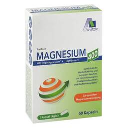 Abbildung: Magnesium 400 mg Kapseln 60 St, Kapseln PZN 18018153