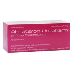 Abbildung: Abirateron-Uropharm 500 mg Filmtabletten 56 St, Filmtabletten PZN 18023177