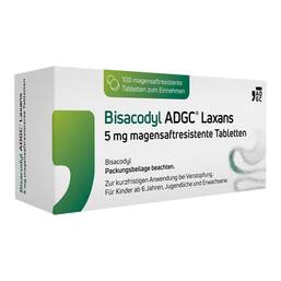 Abbildung: Bisacodyl ADGC® Laxans 5 mg magensaftresistent Tabletten 100 St, Tabletten magensaftresistent PZN 18026572
