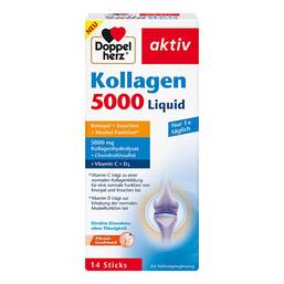 Abbildung: Doppelherz Kollagen 5000 Liquid Sticks 14X10 ml, Flüssigkeit PZN 18028364