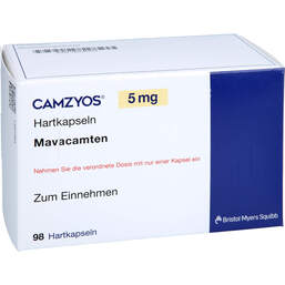 Abbildung: Camzyos 5 mg Hartkapseln 98 St, Hartkapseln PZN 18030378
