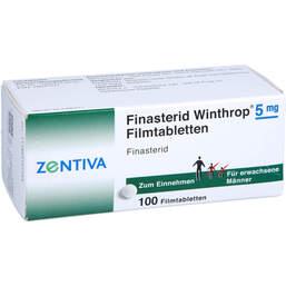 Abbildung: Finasterid Winthrop 5 mg Filmtabletten 100 St, Filmtabletten PZN 18031277