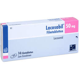 Abbildung: Lacosabil 50 mg Filmtabletten 14 St, Filmtabletten PZN 18032199
