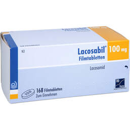 Abbildung: Lacosabil 100 mg Filmtabletten 168 St, Filmtabletten PZN 18032259