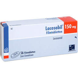 Abbildung: Lacosabil 150 mg Filmtabletten 56 St, Filmtabletten PZN 18032265