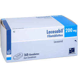 Abbildung: Lacosabil 200 mg Filmtabletten 168 St, Filmtabletten PZN 18032294