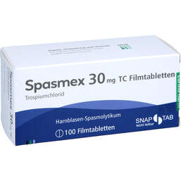 Abbildung: Spasmex 30 mg TC Filmtabletten 100 St, Filmtabletten PZN 18032880
