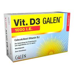 Abbildung: Vit. D3 GALEN 1000 I.E. Weichkapseln 200 St, Weichkapseln PZN 18036607