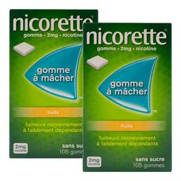 Abbildung: Nicorette 2 mg freshfruit Kaugummi 210 St, Kaugummi PZN 18039416