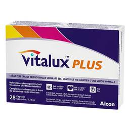 Abbildung: Vitalux Plus Kapseln 28 St, Kapseln PZN 18044831
