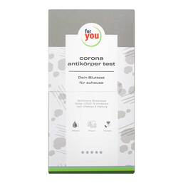 Abbildung: For You corona antikörper-test Bluttest für zuhause 1 St, Test PZN 18047456