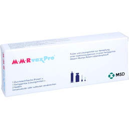 Abbildung: Mmr Vaxpro Fertigspritze mit Kanüle 0.5 ml, Pulver und Lösungsmittel zur Herstellung einer Injektionssuspension PZN 18052813