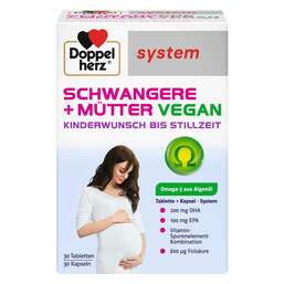Abbildung: Doppelherz Schwangere + Mütter vegan system Kombipackung 60 St, Kombipackung PZN 18053764