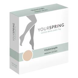 Abbildung: Yourspring medium transparent 140den AG Größe 2 nuss 2 St PZN 18057118