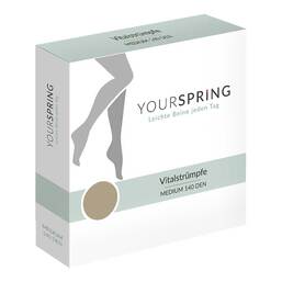 Abbildung: Yourspring medium transparent 140den AG Größe 3 oliv 2 St PZN 18057213
