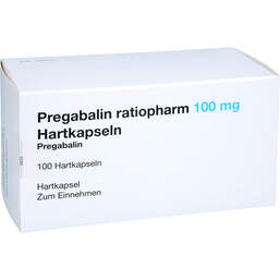 Abbildung: Pregabalin ratiopharm 100 mg Hartkapseln 100 St, Hartkapseln PZN 18065477