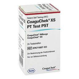 Abbildung: Coaguchek XS PT Test 1X24 St, Teststreifen PZN 18065827