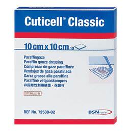 Abbildung: Cuticell Classic Wundgaze 10x10 cm 10 St, Wundgaze PZN 18070165
