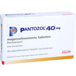 Abbildung: Pantozol 40 mg magensaftresistente Tabletten 28 St, Tabletten magensaftresistent PZN 18074105
