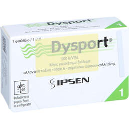 Abbildung: Dysport 500 Einheiten Pulver zur Herstellung einer Injektionslösung 1 St, Pulver zur Herstellung einer Injektionslösung PZN 18074370