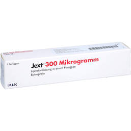 Abbildung: Jext 300 Mikrogramm Injektionslösung in einem Fertigpen 1 St, Injektionslösung in einem Fertigpen PZN 18074401