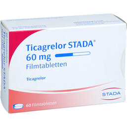 Abbildung: Ticagrelor STADA 60 mg Filmtabletten 60 St, Filmtabletten PZN 18075547