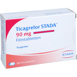 Abbildung: Ticagrelor STADA 90 mg Filmtabletten 56 St, Filmtabletten PZN 18075576