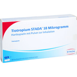 Abbildung: Tiotropium STADA 18 µg Hkp.mit Pulver zur Inh. + Inhaler 30 St, Hartkapseln mit Pulver zur Inhalation PZN 18075607